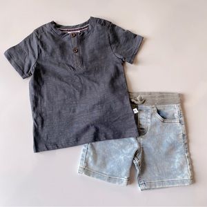 Boys 3t Short Sleeve T and Jean Shorts